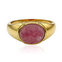 Pink Quartz Silver Ring