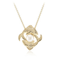 White Freshwater Pearl Silver Necklace
