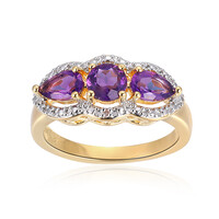 Zambian Amethyst Brass Ring (Juwelo Style)