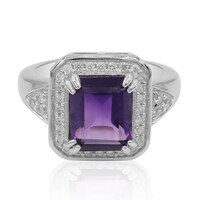 Zambian Amethyst Silver Ring