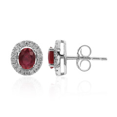 10K AAA Mozambique Ruby Gold Earrings