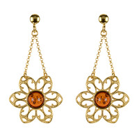 Baltic Amber Silver Earrings