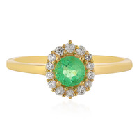 9K Colombian Emerald Gold Ring