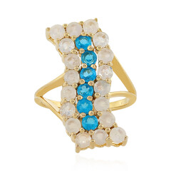 Rainbow Moonstone Silver Ring