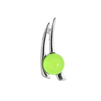 Colombian green Amber Silver Pendant
