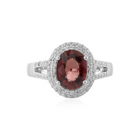 Pink Zircon Silver Ring