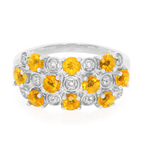 Fire Opal Silver Ring