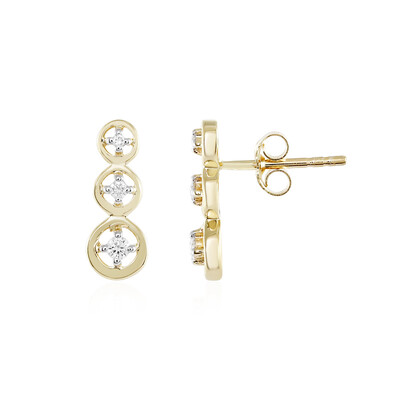9K SI1 (I) Diamond Gold Earrings