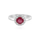 Bemainty Ruby Silver Ring