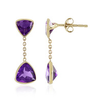 9K Amethyst Gold Earrings