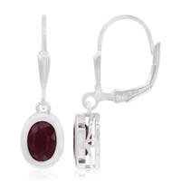 Mozambique Garnet Silver Earrings