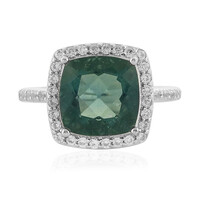 Belgian Teal Fluorite Silver Ring