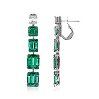 18K Zambian Emerald Gold Earrings (SUHANA)