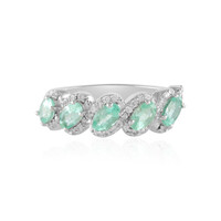 Russian Emerald Silver Ring