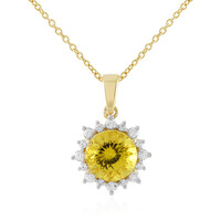 Golden Apatite Silver Necklace