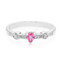 Padparadscha Sapphire Silver Ring