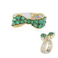 Zambian Emerald Silver Ring (Gems en Vogue)