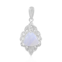 Blue Lace Agate Silver Pendant
