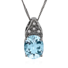 Sky Blue Topaz Silver Necklace