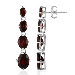 Mozambique Garnet Silver Earrings