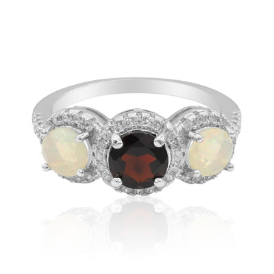 Garnet Silver Ring