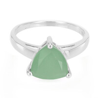 Green Chalcedony Silver Ring
