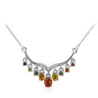 Fancy Sapphire Silver Necklace