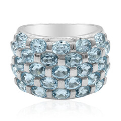 Sky Blue Topaz Silver Ring
