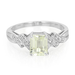 Canary Kunzite Silver Ring