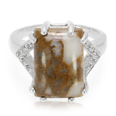 Dinosaur Bone Silver Ring