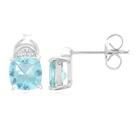 Blue Apatite Silver Earrings