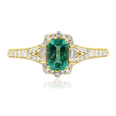 14K AAA Zambian Emerald Gold Ring (CIRARI)