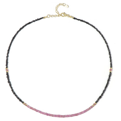 Black Diamond Silver Necklace (Riya)