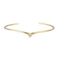 Zircon Silver Bangle (Adela Silber)