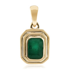 9K Zambian Emerald Gold Pendant