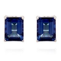 Royal Blue Topaz Silver Earrings