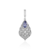 Unheated Tanzanite Silver Pendant
