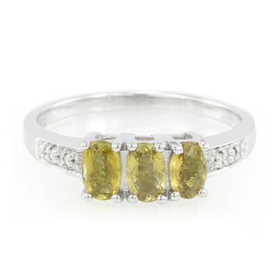 Cuprian Tourmaline Silver Ring