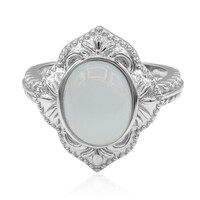 Aqua Chalcedony Silver Ring
