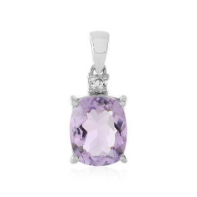 Rose de France Amethyst Silver Pendant