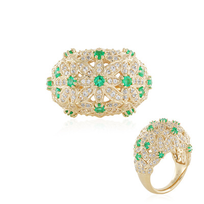 9K Colombian Emerald Gold Ring (de Melo)