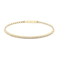 14K I1 (H) Diamond Gold Bangle (CIRARI)