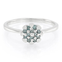 Fancy Diamond Silver Ring