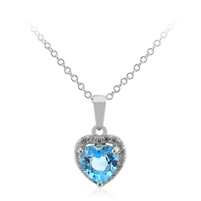 Swiss Blue Topaz Silver Necklace
