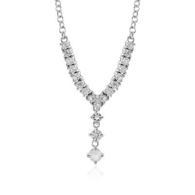 White Topaz Silver Necklace