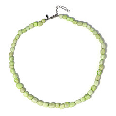 Lemon Chrysoprase Silver Necklace