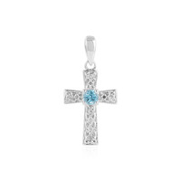 Swiss Blue Topaz Silver Pendant