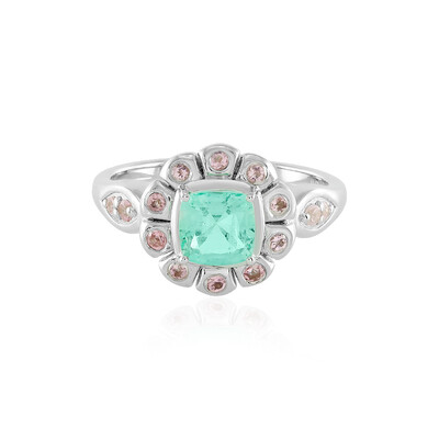 Russian Emerald Silver Ring