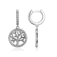 Zircon Silver Earrings