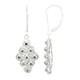 Fancy Diamond Silver Earrings